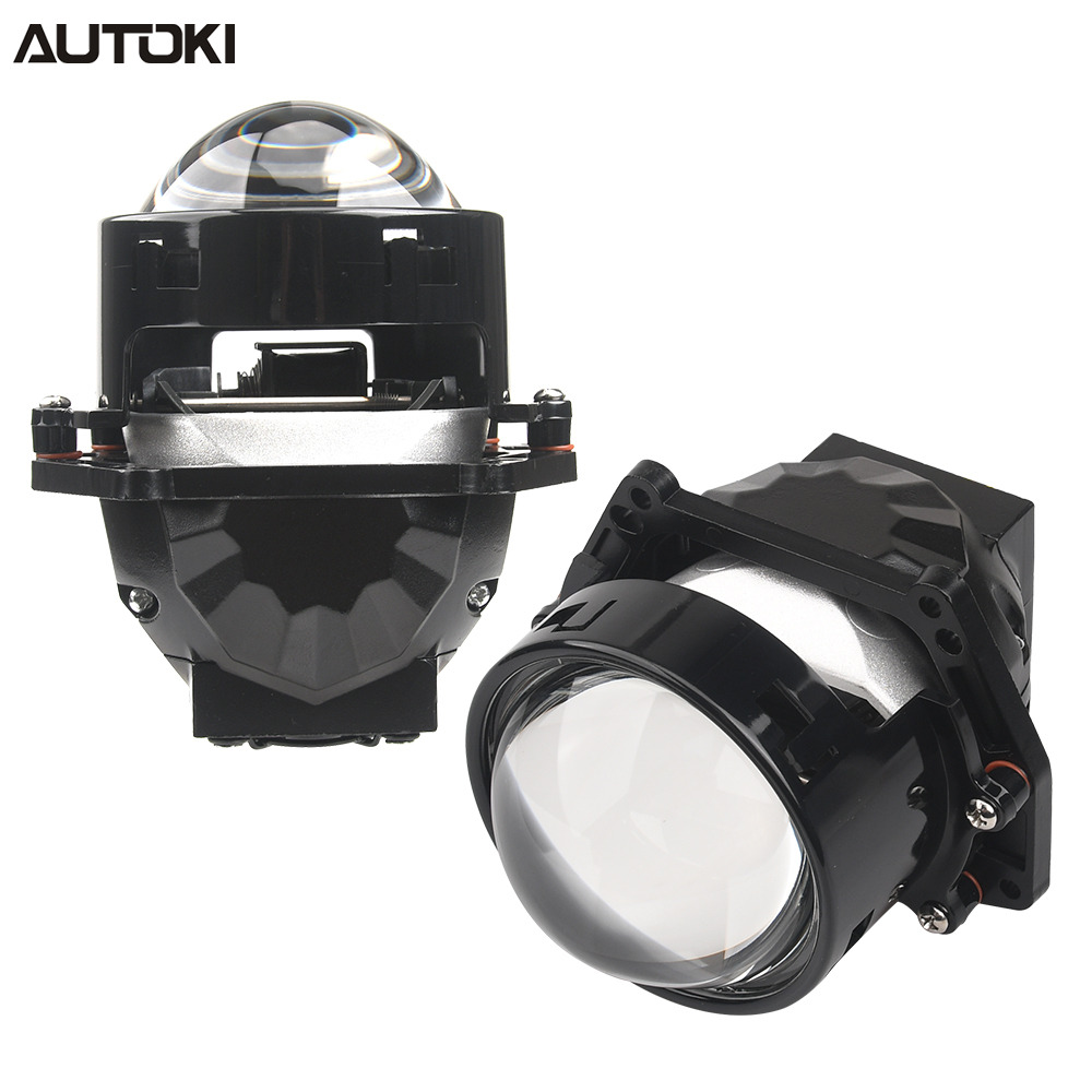 AUTOKI BI-LED :B4 Двойная светоотражающая чаша 65 Вт Модернизированная фара BI LED Объектив проектора