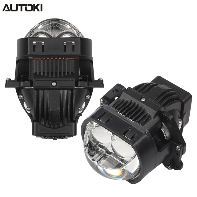 AUTOKI P9 Dual Direct Laser Square BI-LED проектор, высокая мощность 85 Вт