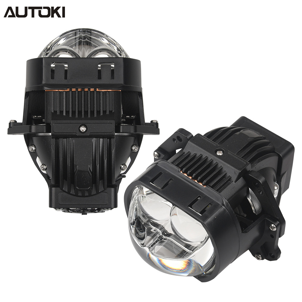 AUTOKI P9 Dual Direct Laser Square BI-LED проектор, высокая мощность 85 Вт