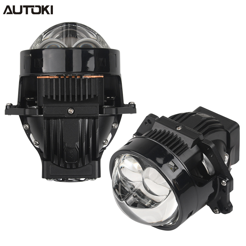 AUTOKI P9 Dual Direct Laser BI-LED проектор, высокая мощность 85 Вт